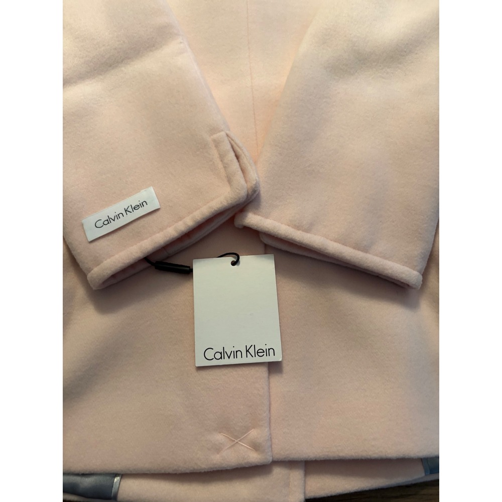 Calvin Klein Womens Pink Double Breasted Peacoat Wool Blend Jacket Size 10 NEW - Picture 8 of 13